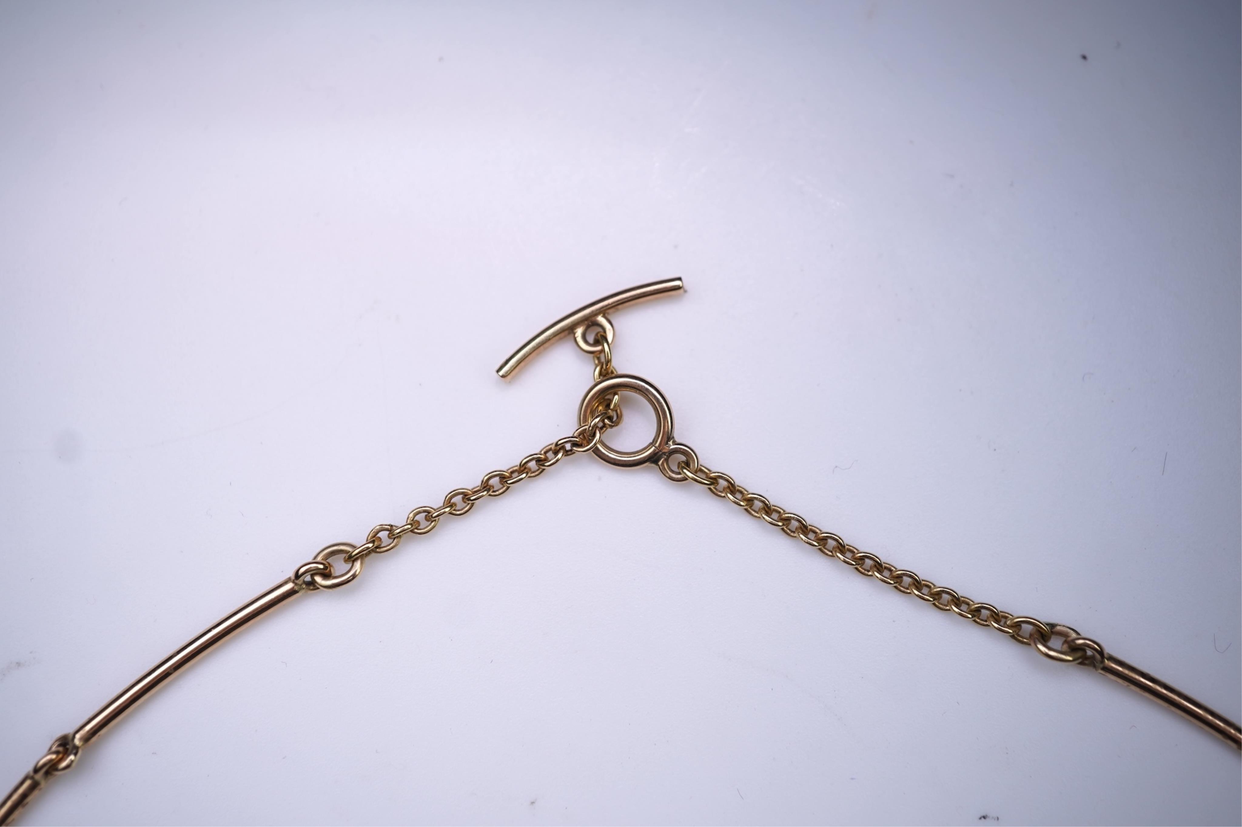 Bent Gabrielsen for Georg Jensen, a modernist gold and opal necklace, Denmark, circa 1981